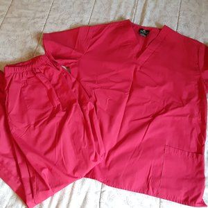 Natural Uniforms true red scrub set